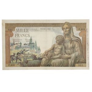 FRANCIA – 1000 FRANCHI “Cerere” – 1942 – BB++