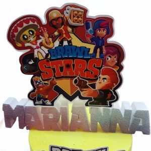 CAKE TOPPER IN POLISTIROLO  BRAWL STARS PERSONALIZZABILE