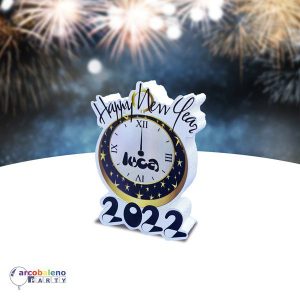 6 SEGNAPOSTO OROLOGIO CAPODANNO/ NATALE IN POLISTIROLO PERSONALIZZATO
