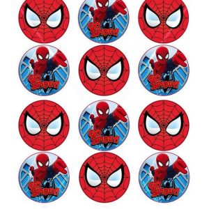 CIALDA SU OSTIA SPIDERMAN12 IMPRONTE PER BISCOTTI CUPCAKES