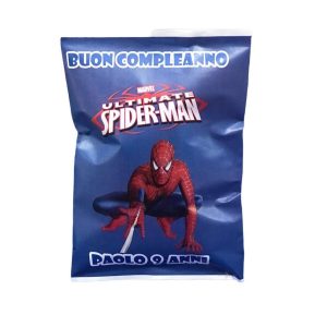 SPIDERMAN BUSTINE DI PATATINE  PERSONALIZZATE 10 pz gadgets di fine festa