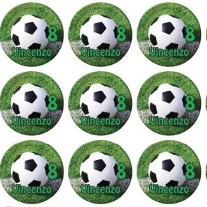 40 BOLLINI ADESIVI CALCIO PERSONALIZZABILE