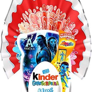 Uovo di Pasqua Kinder GranSorpresa Maxi, uovo di cioccolato finissimo al latte con sorpresa Avatar, 220g