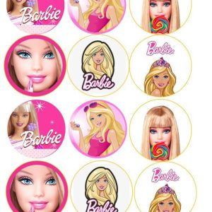 Cialda Su Ostia Barbie 12 Impronte Per Biscotti Cupcakes