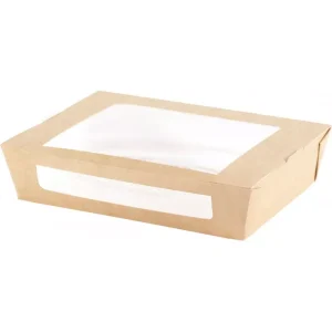 Scatola Lunch – 200x155x45mm – Cartone/PLA – Marrone – 200 pz