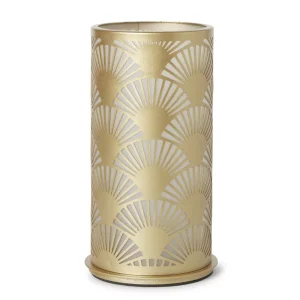 Portacandela in Metallo Peacock Oro – 140×75 mm – 4 pz