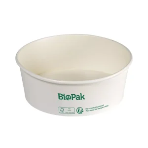Scatola rotonda Ronda Grande 700ml – 150x150x60mm – Cartone/PLA – Bianco – 250 pz