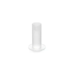 Portacandela in vetro satinato 110x80mm Icicle conf 4 pz