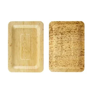 Vassoio rettangolare foglia di bambu 200×140 mm 100 pz.