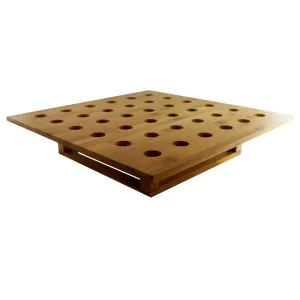 Supporto 36 fori bambu per coni e temaki, 40 x 40 x h 8,5 cm pz. 1