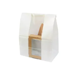 Busta Carta Bianca Riciclata Base Larga No Manici – 18x11xh 35 cm – 500 pz