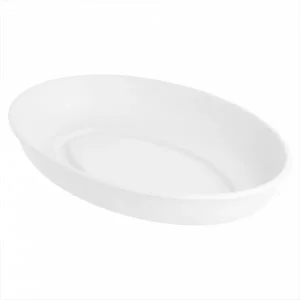Piatti ovali ‘Bionic’ 23.6×16.9×4 cm – Bianco Bagassa – 300 unit