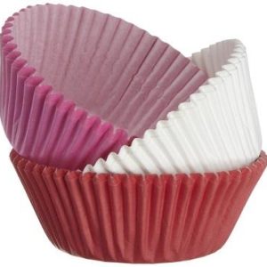 CF. 75 PIROTTINI MUFFIN ROSSI/ROSA/BIANCHI SAN VALENTINO WILTON