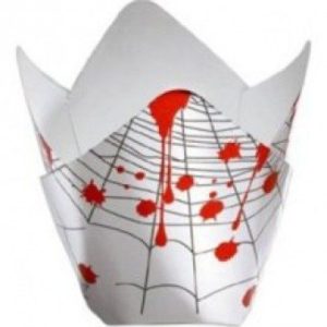 15 PIROTTINI PER CUPCAKES MUFFIN PETALO ALLUMINIO VAMPIRO HALLOWEEN WILTON