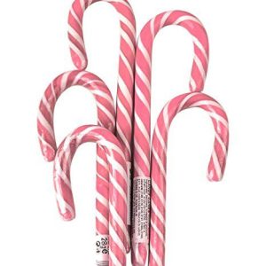 10 CANDY CANE BIANCO ROSA GUSTO FRAGOLA LECCA LECCA MANICO OMBRELLINO