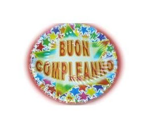 10 Piatti Cm 24 Buon Compleanno