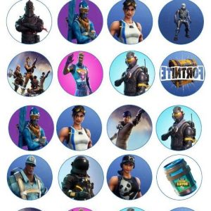 CIALDA SU OSTIA FORTNITE 24 IMPRONTE PER BISCOTTI CUPCAKES MINI CIALDE