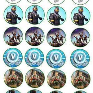 CIALDA SU ZUCCHERO FORTNITE 24 IMPRONTE PER BISCOTTI CUPCAKES MINI CIALDE