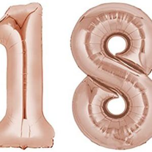 MINI SHAPE ROSA GOLD H CM 41 GONFIABILE AD ARIA DISPONIBILI NUMERO 1 E  NUMERO 8