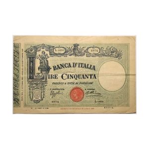 REGNO D’ITALIA – 50 LIRE “matrice (fascio)” – 1934 – BB