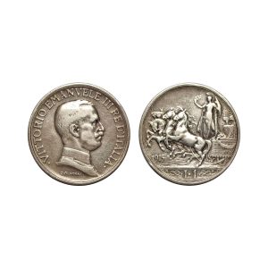 Vittorio Emanuele III – 1 Lira Quadriga Briosa – 1915 (NC)