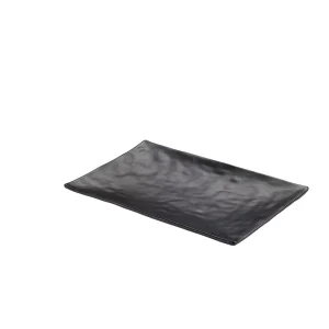 Vassoio Sushi rettangolare Nero melamina Le Perle – 30x21x3 cm – 12 pz