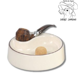 Battipipa rotondo con poggiapipa in ceramica craquelé