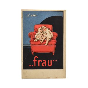 Poltrona Frau …il nido…- Cartolina pubblicitaria – Ill. Argo
