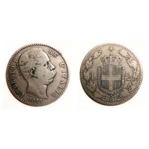 Umberto I – 2 Lire – 1883 – BB
