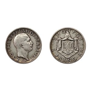 Albania – 1 Franga – Zog I – 1935 – BB+ RARA