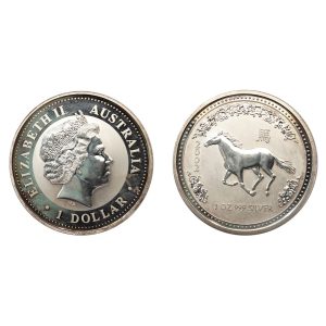 Australia – 1 dollaro Serie Zodiaco – Anno del cavallo 2002 – Proof