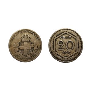 Vittorio Emanuele III – 20 Centesimi Esagono – 1920 MB/BB – R