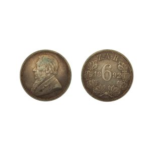 Sud Africa – Repubbliche Boere – 6 pence 1892 – R