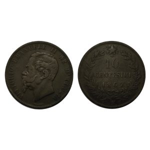 Vittorio Emanuele II – 10 Centesimi 1867 – Birmingham – BB
