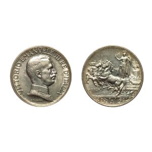 Vittorio Emanuele III – 1 Lira Quadriga Briosa – 1916 (Rara) SPL++