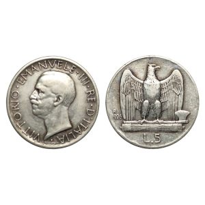 Vittorio Emanuele III – 5 Lire Aquilotto – 1926 (Rara)