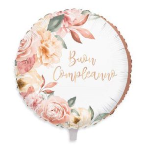 Palloncino In Foil Buon Compleanno Rosa Gold cm 45