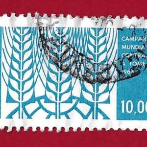 FRANCOBOLLO BRASILE 1963 YT 736  Usato “Freedom from Hunger ” € 0,40
