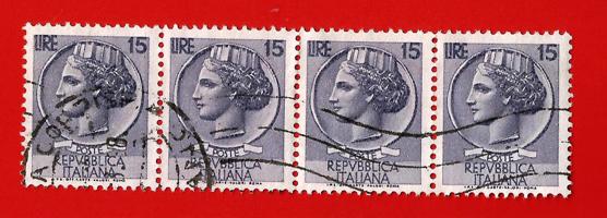 ITALIA/ITALY 1955 YT 714 Quartina/Quatrain Used € 0.99 - immagine 3