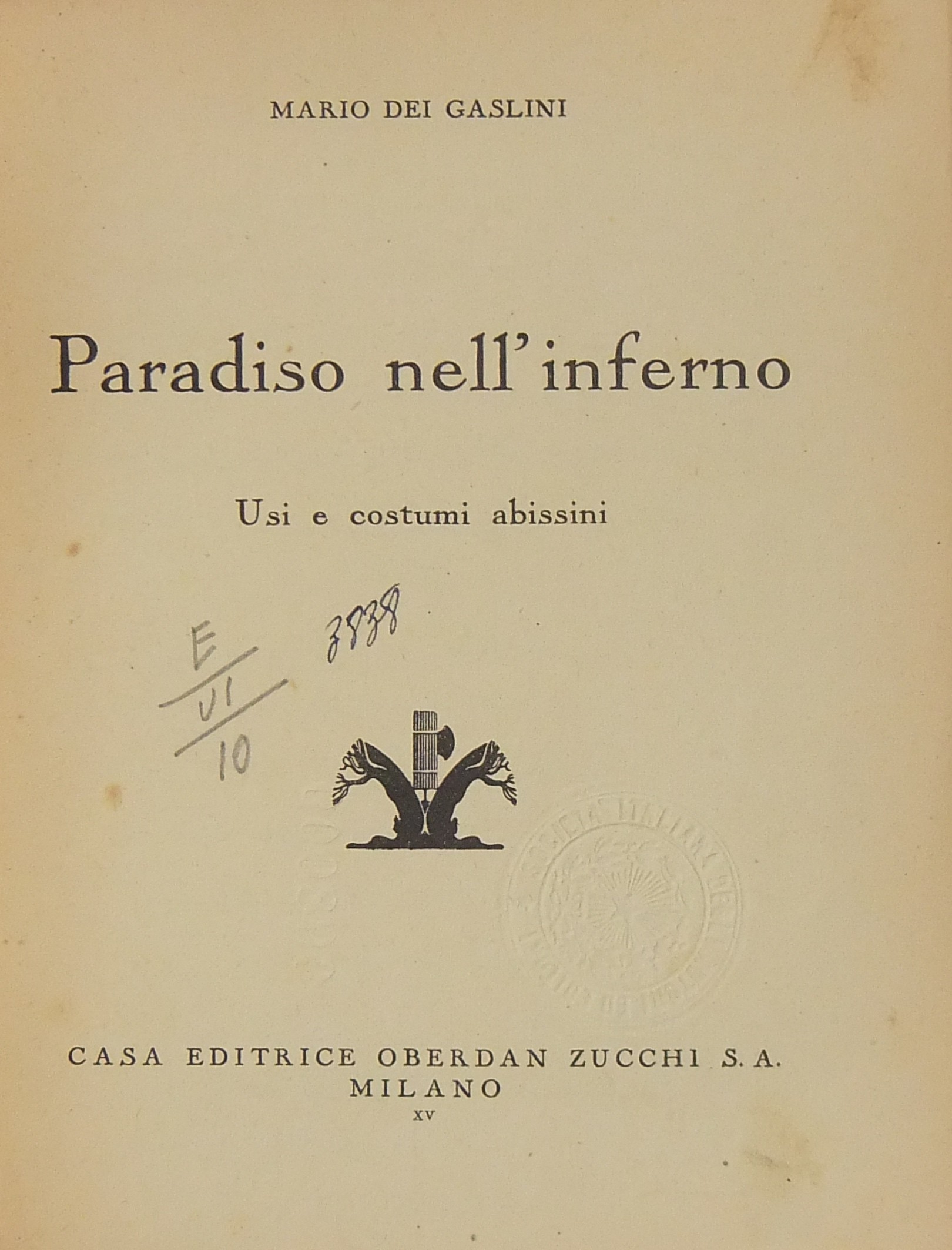 Paradiso nell’inferno. Usi e costumi abissini - immagine 3