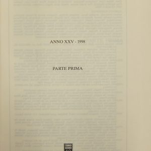 Giurisprudenza Commerciale. Società e fallimento. Anno XXV – 1998