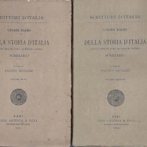 Della storia d’Italia dalle origini fino ai nostri giorni